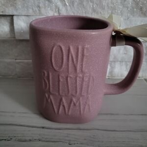 Rae Dunn ONE BLESSED MAMA mug Pink